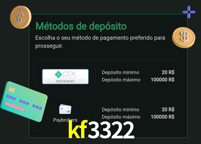 O cassino kf3322 oferece uma grande variedade de métodos de pagamento